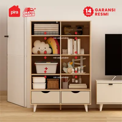 PIRA METROPOLIS - HANZEL RSG80 RAK SERBAGUNA / RAK DISPLAY warna PRO OAK - LIGHT TAUPE - PIRA METROPOLIS - foto 3
