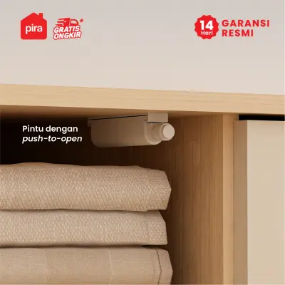 PIRA METROPOLIS - HANZEL RSG80 RAK SERBAGUNA / RAK DISPLAY warna PRO OAK - LIGHT TAUPE - PIRA METROPOLIS - foto 7