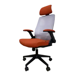 WORKDESIGN - TANO PC PR KURSI KANTOR / KURSI KERJA ERGONOMIS DENGAN LUMBAR SUPPORT warna RED - WORKDESIGN - foto 5