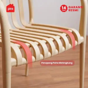 PIRA - CHAI DC KURSI PLASTIK / KURSI MAKAN / KURSI BELAJAR / KURSI SANTAI / KURSI TERAS / KURSI CAFE warna KHAKI - PIRA - foto 5
