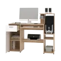 PIRA WORK - MOLA DK MEJA KANTOR / MEJA BELAJAR / MEJA KOMPUTER warna PRO OAK - WHITE SM - PIRA WORK - foto 6