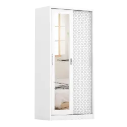 PIRA BAVARIAN - KUNST 90A MWDSL LEMARI PAKAIAN BESI SLIDING / PINTU GESER warna WHITE - BAVARIAN - foto 2