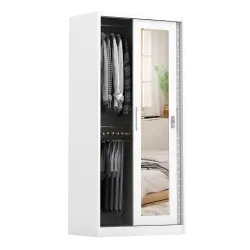 PIRA BAVARIAN - KUNST 90A MWDSL LEMARI PAKAIAN BESI SLIDING / PINTU GESER warna WHITE - BAVARIAN - foto 4
