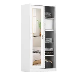 PIRA BAVARIAN - KUNST 90A MWDSL LEMARI PAKAIAN BESI SLIDING / PINTU GESER warna WHITE - BAVARIAN - foto 5