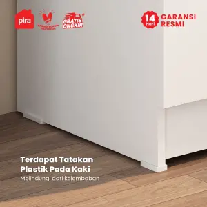 PIRA -  LINUS CH4 HD LEMARI LACI 4 SUSUN / DRAWER / LEMARI SUSUN DENGAN PENYIMPANAN TAMBAHAN warna WHITE SM - PIRA - foto 7