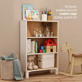 PIRA OX -  POLKA BC60 S RAK BUKU / RAK SERBAGUNA / RAK SUSUN warna WHITE SM - PRO OAK - PIRA OX - foto 2