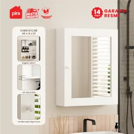 PIRA - EVIER BTC48 RAK CERMIN WASTAFEL warna WHITE - PIRA - foto 1