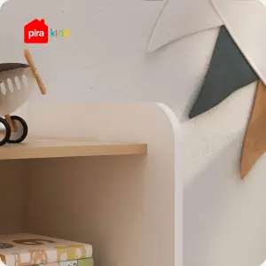 PIRA KIDS - WOODY RSG40 RAK SERBAGUNA / TEMPAT PENYIMPANAN MAINAN ANAK warna WHITE SM - PRO OAK - PIRA KIDS - foto 6