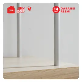 PIRA - ZACK DK 80 MEJA KERJA / MEJA BELAJAR DENGAN RAK BUKU warna PRO OAK - WHITE SM - PIRA - foto 8