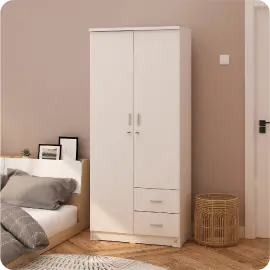 PIRA METROPOLIS - ALANA 2PL A LEMARI PAKAIAN 2 PINTU warna WHITE - PIRA METROPOLIS - foto 7