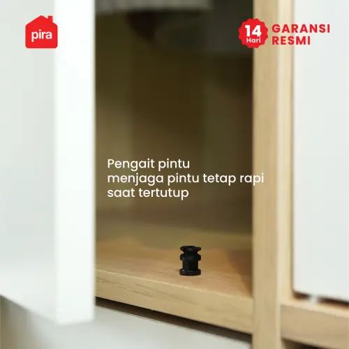 PIRA METROPOLIS OX -  ARUNA 2P 6DR LEMARI PAKAIAN 2 PINTU / LEMARI BAJU DENGAN BANYAK LACI PENYIMPANAN warna PRO OAK - WHITE - PIRA METROPOLIS OX - foto 10