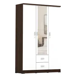 PIRA METROPOLIS OX - ASTA 3PL LEMARI PAKAIAN 3 PINTU warna AMERICAN WALNUT - WHITE - PIRA METROPOLIS OX - foto 7