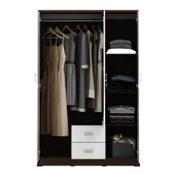 PIRA METROPOLIS OX - ASTA 3PL LEMARI PAKAIAN 3 PINTU warna AMERICAN WALNUT - WHITE - PIRA METROPOLIS OX - foto 9