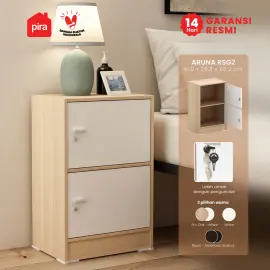 PIRA METROPOLIS OX -  ARUNA RSG2 RAK SERBAGUNA / RAK SUSUN 2 PINTU warna WHITE - PRO OAK - PIRA METROPOLIS OX - foto 1
