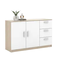 PIRA METROPOLIS - ALBA BAZ SB 120 BUFET warna SONOMA OAK - WHITE - METROPOLIS - foto 5