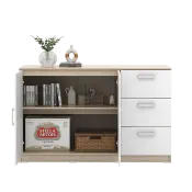 PIRA METROPOLIS - ALBA BAZ SB 120 BUFET warna SONOMA OAK - WHITE - METROPOLIS - foto 2