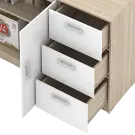 PIRA METROPOLIS - ALBA BAZ SB 120 BUFET warna SONOMA OAK - WHITE - METROPOLIS - foto 4