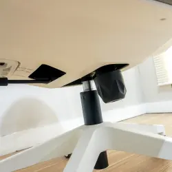 WORKDESIGN - AHSOKA PC PR KURSI KANTOR / KURSI KERJA ERGONOMIS DENGAN SANDARAN KEPALA DAN LUMBAR SUPPORT warna PINK - WHITE LIGHT GREY - WORKDESIGN - foto 10
