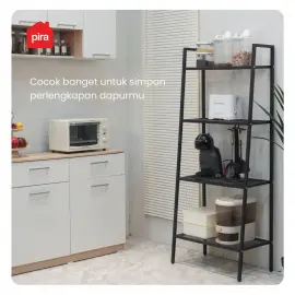 PIRA - SELVA MSU 60T4 RAK SUSUN SERBAGUNA / RAK BUKU / RAK SUSUN BESI / RAK SERBAGUNA / RAK PAJANGAN warna WHITE - PIRA - foto 3