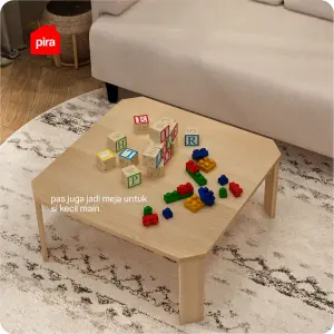 PIRA - TABE CT70 MEJA TAMU / MEJA MAKAN LIPAT LESEHAN / MEJA BELAJAR LIPAT LESEHAN warna PRO OAK - PIRA - foto 6