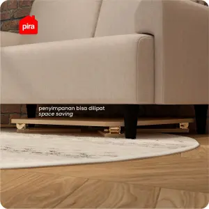 PIRA - TABE CT70 MEJA TAMU / MEJA MAKAN LIPAT LESEHAN / MEJA BELAJAR LIPAT LESEHAN warna PRO OAK - PIRA - foto 7