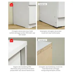 PIRA METROPOLIS OX -  HIRO CH5 LEMARI LACI 5 SUSUN warna WHITE - PRO OAK - PIRA METROPOLIS OX - foto 9