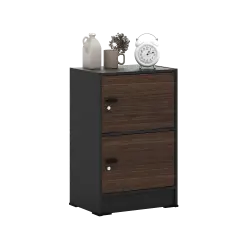 PIRA METROPOLIS OX - ARUNA RSG2 RAK SERBAGUNA / RAK SUSUN 2 PINTU warna BLACK - AMERICAN WALNUT - PIRA METROPOLIS OX - foto 3