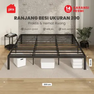 PIRA -  BASE AVA MBD200 DIVAN BESI / DIPAN / TEMPAT TIDUR BESI warna BLACK - PIRA - foto 1