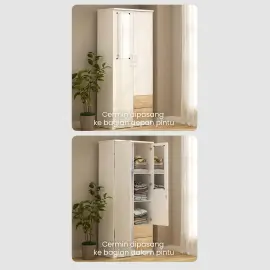 PIRA METROPOLIS - ALANA 2PL A LEMARI PAKAIAN 2 PINTU warna WHITE - PIRA METROPOLIS - foto 5