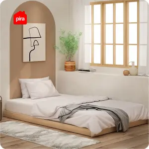 PIRA - NEST BD160 DIPAN LESEHAN / ALAS TEMPAT TIDUR / TATAKAN DIPAN / RANJANG warna PRO OAK - PIRA - foto 6