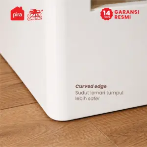 PIRA - STEEL 4P 2BDR MWD LEMARI PAKAIAN BESI 4 PINTU / LEMARI BAJU / LEMARI BESI JUMBO DENGAN 2 LACI DAN RAK DISPLAY warna WHITE - PIRA - foto 7