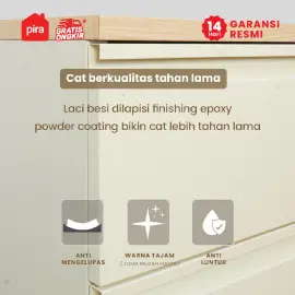 PIRA -  PARIS MCH4 LEMARI LACI / LACI BESI warna CREAM-SONOMA OAK - PIRA - foto 3