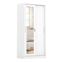 PIRA - STEEL A 90A MWDSL LEMARI PAKAIAN BESI SLIDING / PINTU GESER warna WHITE - PIRA - foto 2