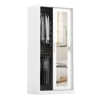 PIRA - STEEL A 90A MWDSL LEMARI PAKAIAN BESI SLIDING / PINTU GESER warna WHITE - PIRA - foto 4