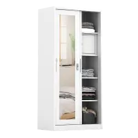 PIRA - STEEL A 90A MWDSL LEMARI PAKAIAN BESI SLIDING / PINTU GESER warna WHITE - PIRA - foto 5