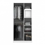 PIRA - STEEL A 90A MWDSL LEMARI PAKAIAN BESI SLIDING / PINTU GESER warna WHITE - PIRA - foto 6