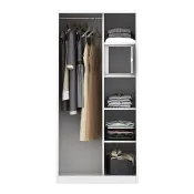 PIRA - STEEL A 90A MWDSL LEMARI PAKAIAN BESI SLIDING / PINTU GESER warna WHITE - PIRA - foto 7