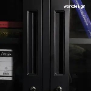 WORKDESIGN BURO MBC 3 HG RAK BUKU BESI / LEMARI ARSIP KANTOR warna BLACK - WORKDESIGN - foto 4