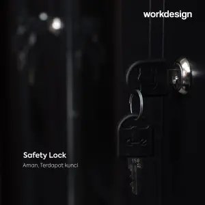 WORKDESIGN BURO MBC 3 HG RAK BUKU BESI / LEMARI ARSIP KANTOR warna BLACK - WORKDESIGN - foto 7