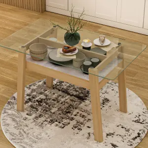 PIRA - NOBBEY DT120 MEJA MAKAN warna PRO OAK - PIRA - foto 3