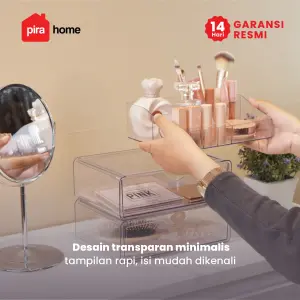 PIRA HOME - SHITA DISPLAY PO KOTAK PENYIMPANAN / RAK KOSMETIK / RAK MAKEUP / TEMPAT PENYIMPANAN TRANSPARAN warna CLEAR - PIRA HOME - foto 3