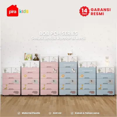 PIRA KIDS - BOB PCH4+2 LEMARI LACI PLASTIK / LEMARI PLASTIK / DRAWER PLASTIK / LEMARI BAYI / LEMARI PAKAIAN ANAK warna BLUE - PIRA KIDS - foto 3