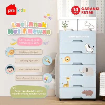 PIRA KIDS - BOB PCH4+2 LEMARI LACI PLASTIK / LEMARI PLASTIK / DRAWER PLASTIK / LEMARI BAYI / LEMARI PAKAIAN ANAK warna BLUE - PIRA KIDS - foto 6