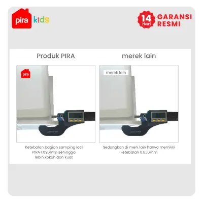 PIRA KIDS - BOB PCH4+2 LEMARI LACI PLASTIK / LEMARI PLASTIK / DRAWER PLASTIK / LEMARI BAYI / LEMARI PAKAIAN ANAK warna BLUE - PIRA KIDS - foto 8