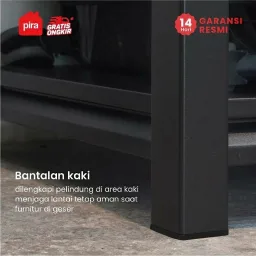 PIRA - HOGAN MSU 100X180 RAK BESI / RAK SUSUN SERBAGUNA / RAK SUSUN BESI / RAK PENYIMPANAN warna BLACK - PIRA - foto 4