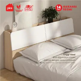 PIRA -  LEAN HB160 SANDARAN KASUR / BED HEADBOARD warna PRO OAK - WHITE SM - PIRA - foto 3