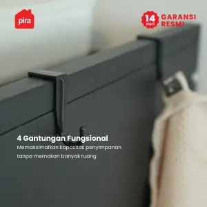PIRA - REGALL AVA MSU 80T4 LEMARI DAPUR / RAK DAPUR / RAK DAPUR BESI / RAK SUSUN SERBAGUNA warna BLACK - PIRA - foto 4