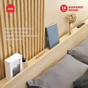 PIRA -  LUTA HB160 HEADBOARD KASUR / SANDARAN KASUR / DIPAN / DIPAN TEMPAT TIDUR warna PRO OAK - PIRA - foto 6