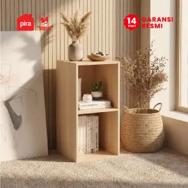 PIRA METROPOLIS -  HAKO SU 2X1 RAK 2 SUSUN / RAK SUSUN SERBAGUNA / RAK BUKU warna PRO OAK - PIRA METROPOLIS - foto 1