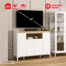 PIRA METROPOLIS OX -  HIRO SB121 BUFET / LEMARI DAPUR / KABINET DAPUR / MEJA TV / SIDEBOARD / RAK SERBAGUNA warna WHITE - PRO OAK - PIRA METROPOLIS OX - foto 2